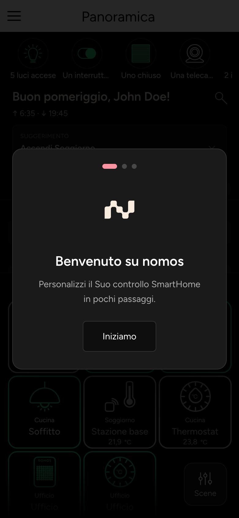 Introduzione, passo 1: Benvenuto su nomos