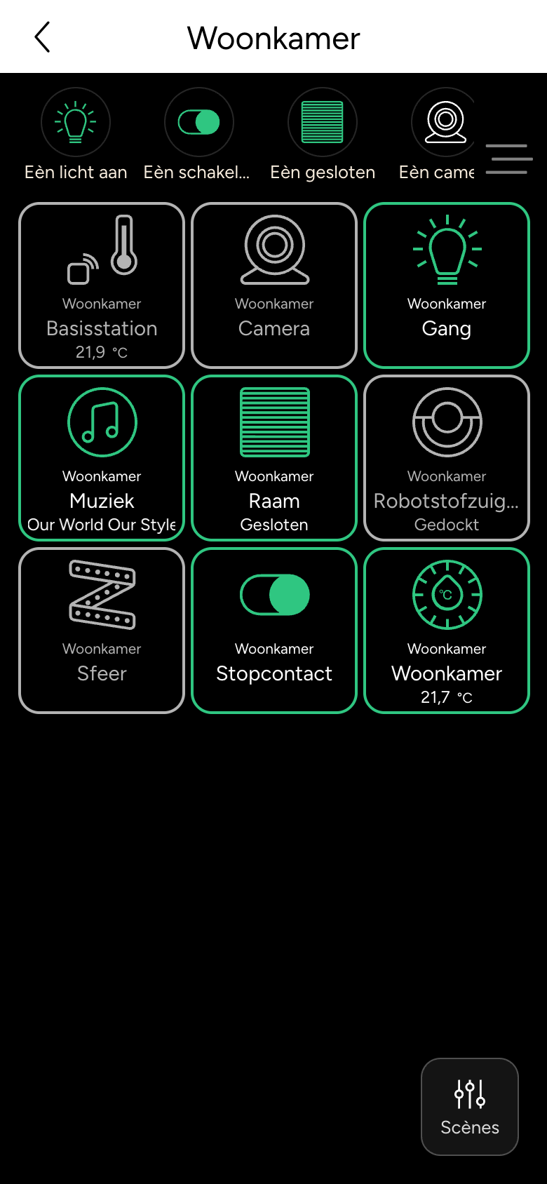 Kamer Woonkamer met apparaattegels